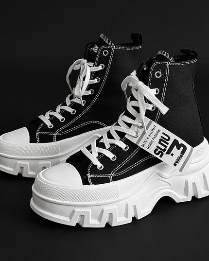 Unisex Casual Canvas Sneakers with Vulcanized Sole