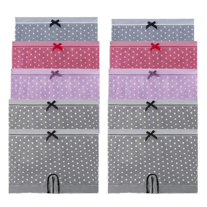 10 Pack Women's Breathable Panties, Comfortable Cotton Boxer Briefs Underwear Set