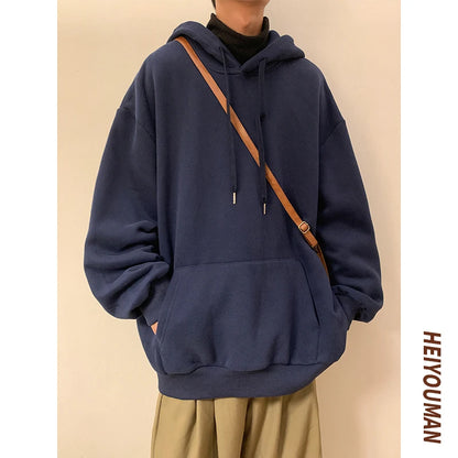 Men's Oversized Hoodie - Loose Fit Hooded Sweatshirt for Men
