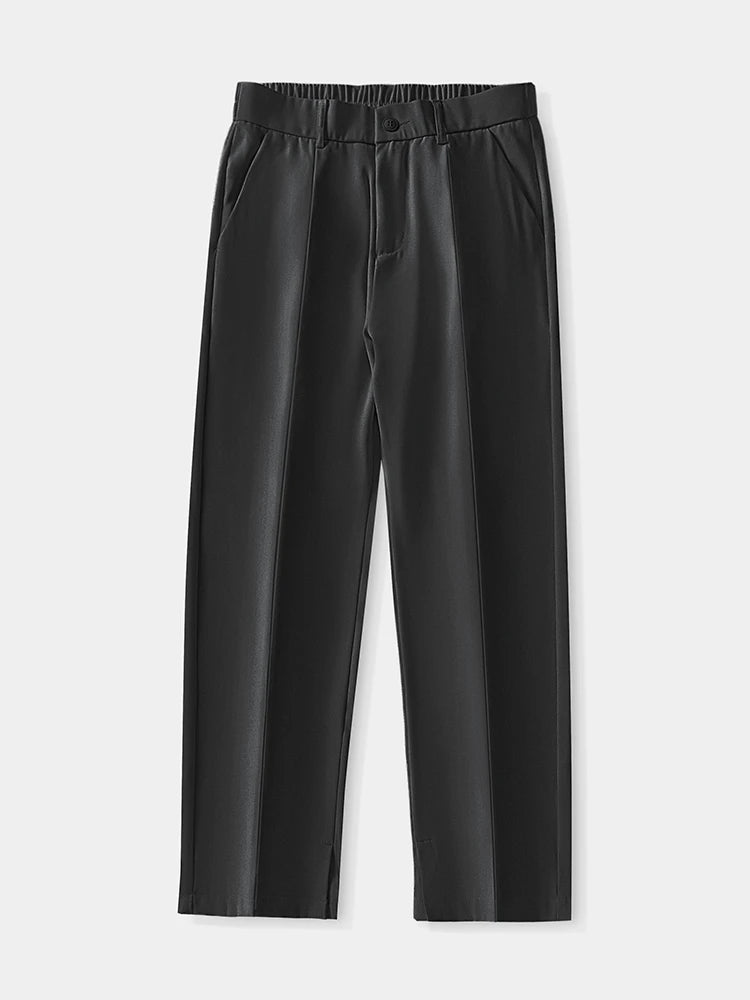Breathable Casual Men’s Pants - Loose Fit Straight Waist Slacks & Drape Trousers