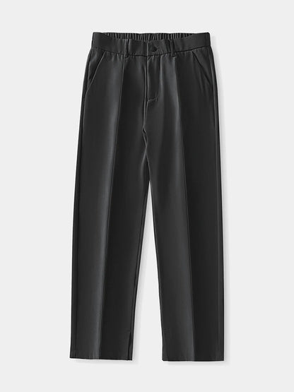 Breathable Casual Men’s Pants - Loose Fit Straight Waist Slacks & Drape Trousers