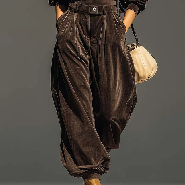 Women's Two-Piece Soft Velvet Hoodie and Jogger Sweatpant Set
