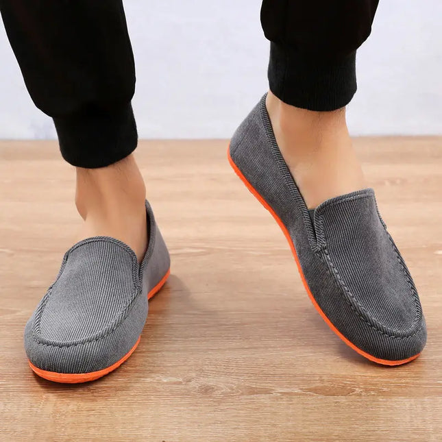 Men's Casual Canvas Loafers - Stylish Slip-On Shoes