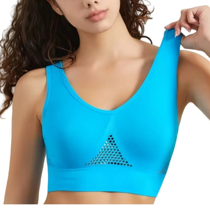Women's Breathable Sports Bra with Soft Push-Up Support