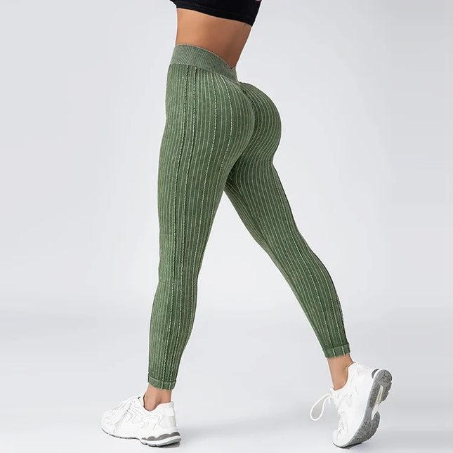 Women's Seamless High-Waist Yoga Pants with Hip-Lifting Design