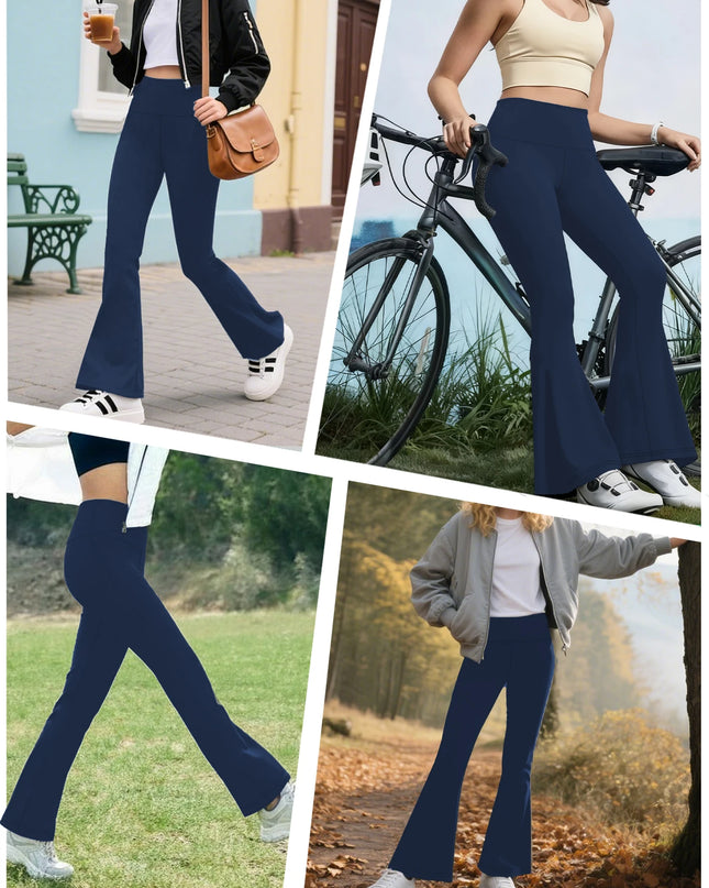 Women's High-Waisted Flare Pants with Tummy Control