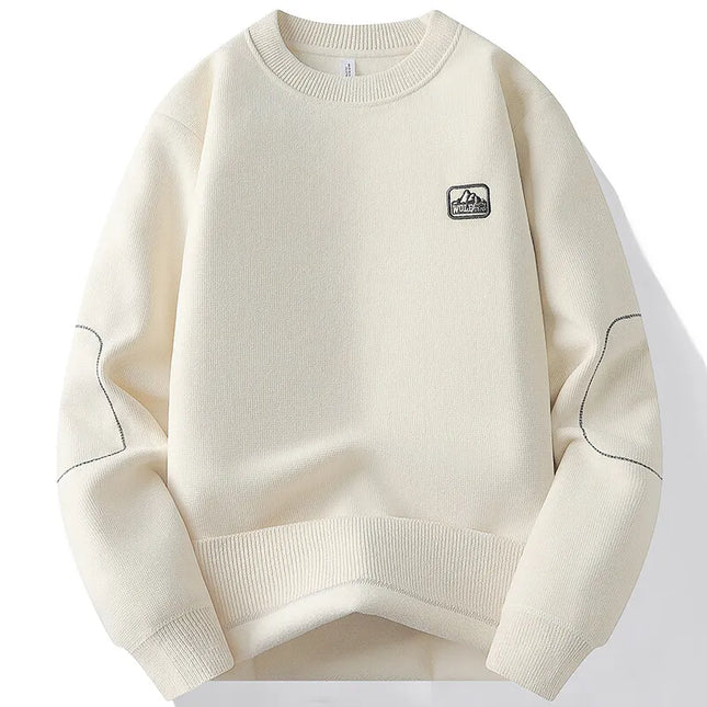 Men's Fleece-Lined Sweater - Warm, Comfortable Men's Pullover