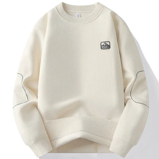 Men's Fleece-Lined Sweater - Warm, Comfortable Men's Pullover