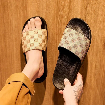 Men's Soft EVA Slide Sandals with Flat Bottoms