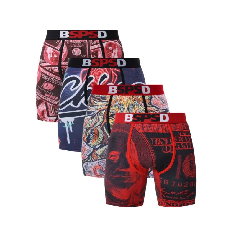 BPSD 4-Pack Men's Breathable Boxer Briefs