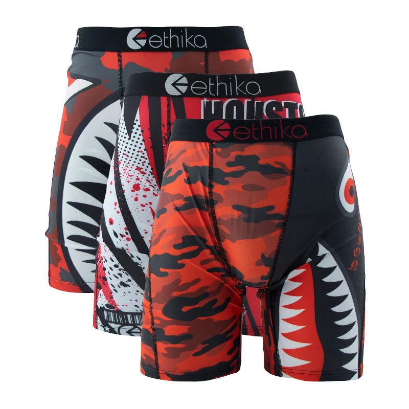 ETHIKA Men's 3-Pack Breathable Boxer Briefs Underwear
