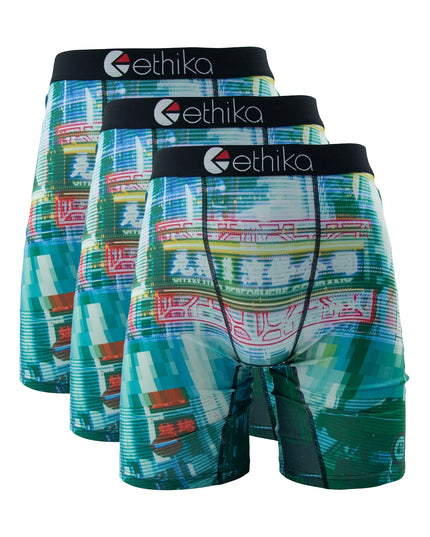 ETHIKA Men's 3-Pack Breathable Mesh Crotch Boxer Briefs