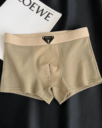 4-Pack Men’s Knitted Plaid Boxer Briefs – Comfortable, Stylish Men’s Underwear