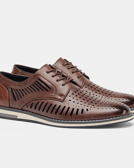 Men's Faux Leather Lace-Up Shoes