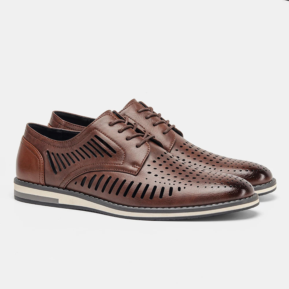 Men's Faux Leather Lace-Up Shoes