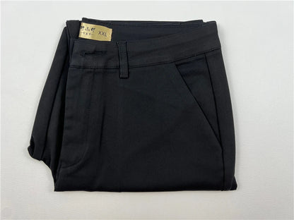 Women's High Waist Slim Slimming Skinny Pencil Pants - Elastic Ankle-Length Trousers