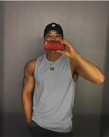 Men's Breathable Mesh Fitness Sleeveless Tank Top - Various Colors
