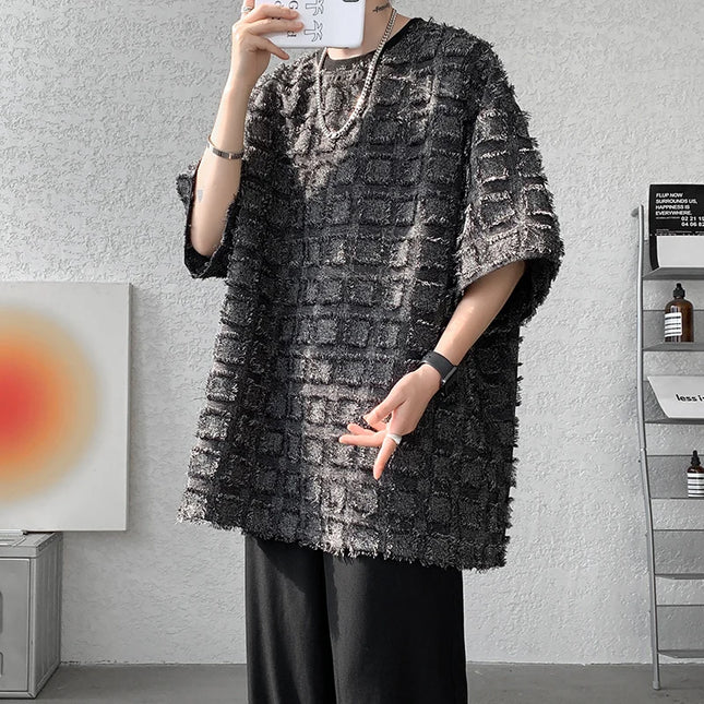 Men's Korean Loose Fit Half Sleeve T-Shirt – Casual Stylish Top