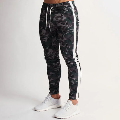 Men's Slim Fit Camo Joggers with Drawstring Waist – Stylish & Comfortable Activewear