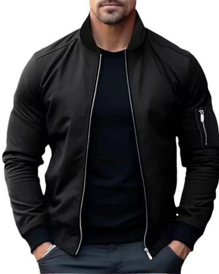 Men's Casual Fit Bomber Jacket - Various Colors