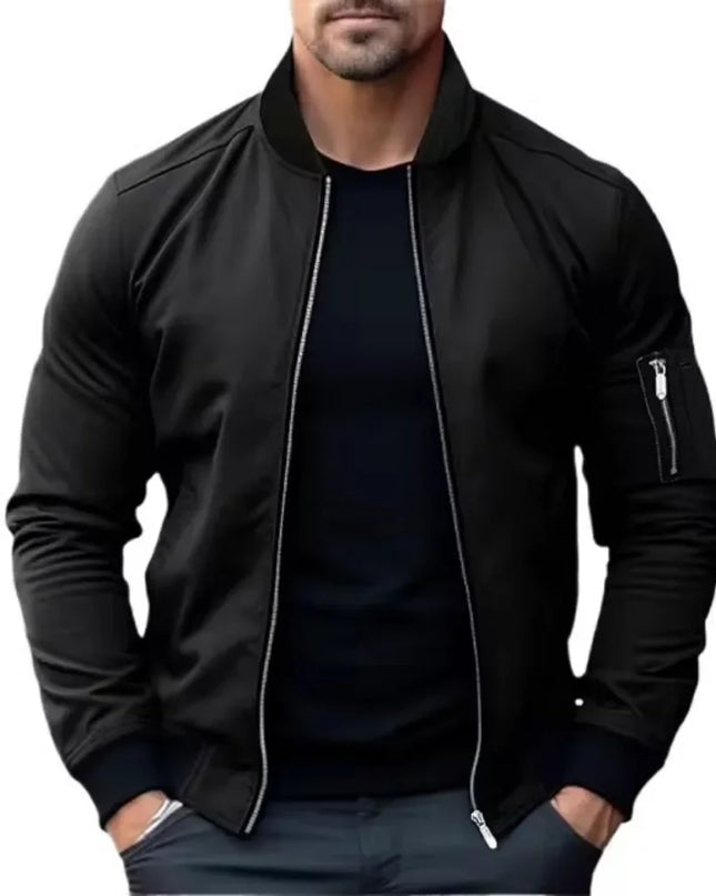 Men's Casual Fit Bomber Jacket - Various Colors