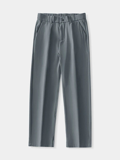 Breathable Casual Men’s Pants - Loose Fit Straight Waist Slacks & Drape Trousers
