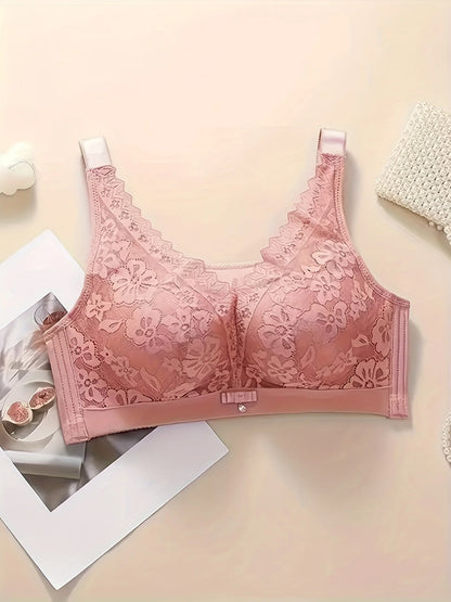 Women's Thin-Style No Steel Ring Lace Bra – Seamless, Lightweight, and Upper Support for Comfort