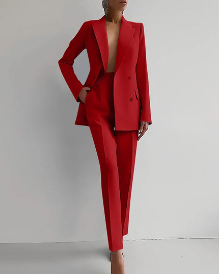 Women's Two-Piece Blazer and Pants Set