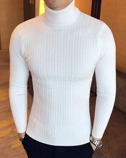 Men's Thick Knitwear Long Sleeve Turtleneck Sweater