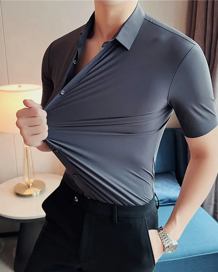 Men's Breathable Stretch Long Sleeve Shirt