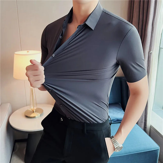 Men's Breathable Stretch Long Sleeve Shirt