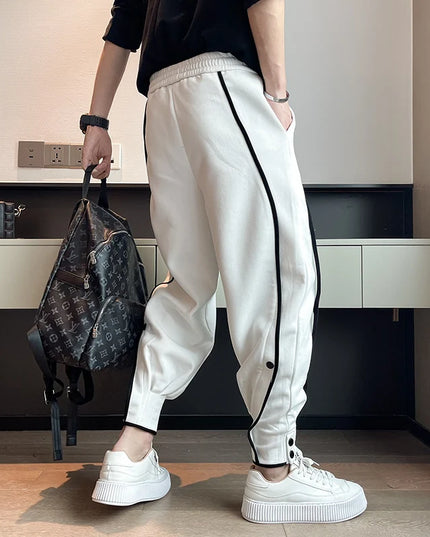 Men's Loose-Fit Joggers with Drawstring Waist - Various Colors