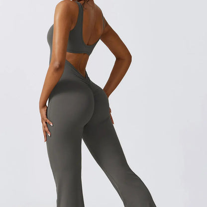 Flared Unitard For Women - Slim Fit with Flare Design