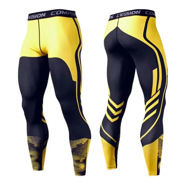 Men's Athletic Compression Pants for Sports and Training