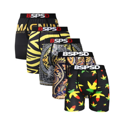 5-Pack Men's Breathable Boxer Briefs Underwear Set