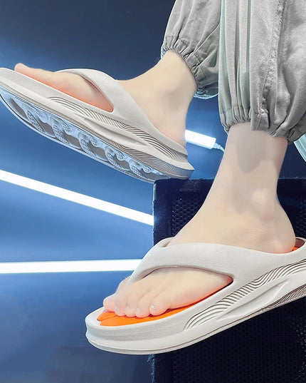 Stylish Men's Height-Increasing Flip-Flops - Comfortable Soft Slippers for Men