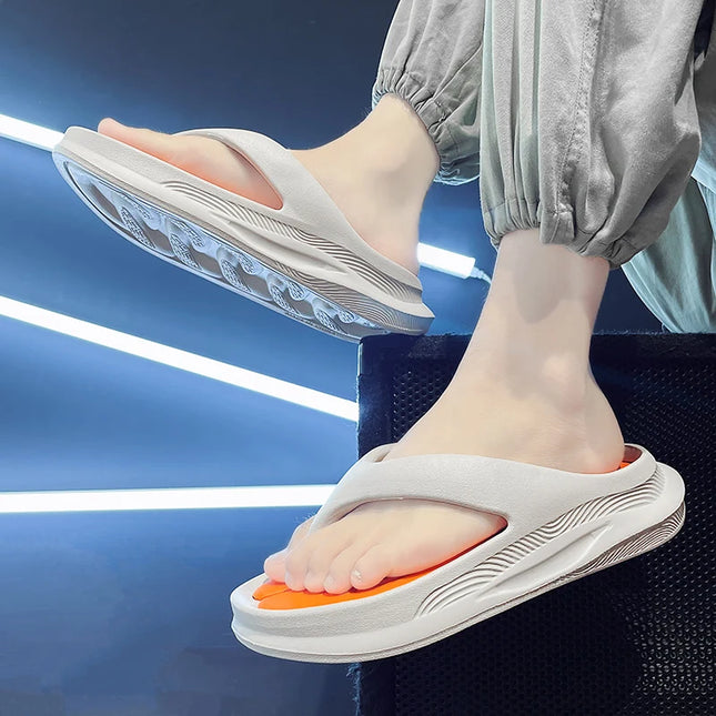 Stylish Men's Height-Increasing Flip-Flops - Comfortable Soft Slippers for Men