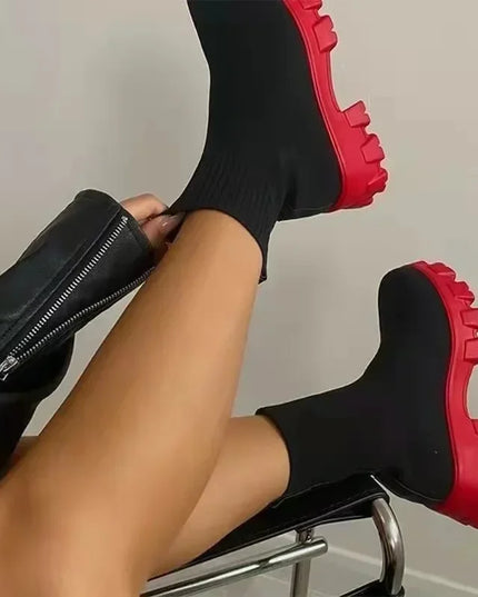 Women's Platform Ankle Slip-On Boots