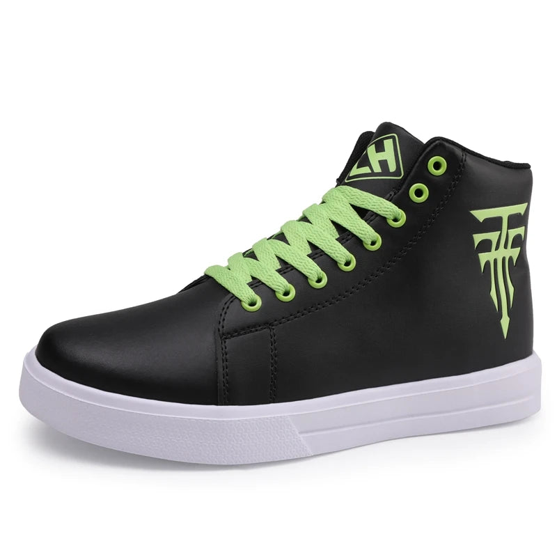 Men's High Top Vulcanized Lace Up Sneakers