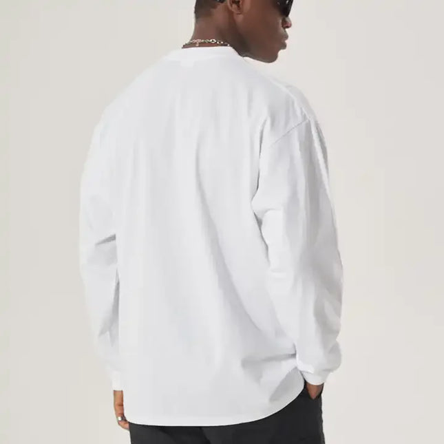 Men's Cotton Long Sleeve Casual Loose Fit Sweater