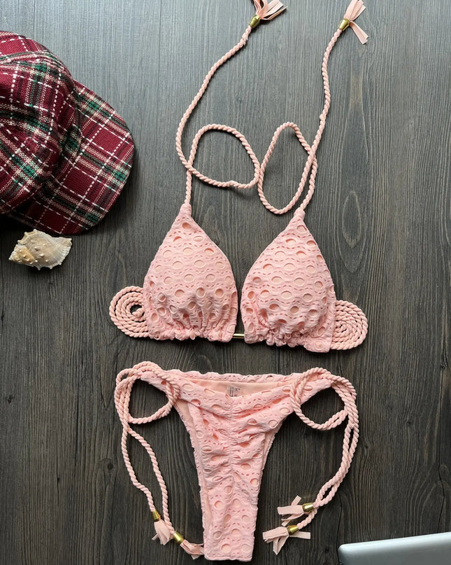 Women's 2-Piece Tassel Strap Bikini Set