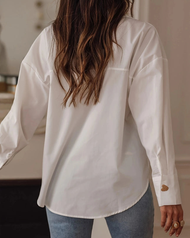 Womens Elegant Long Sleeve Casual Style Shirt