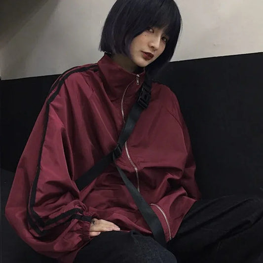 Korean-Inspired Oversized Women's Jacket - Harajuku Style