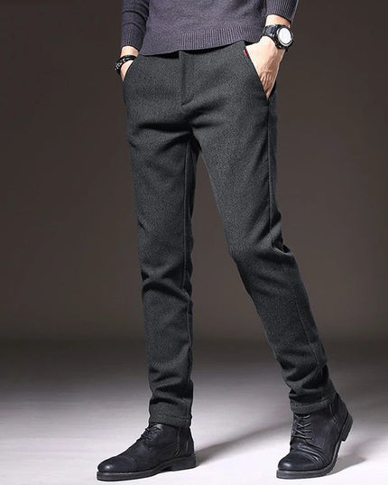 Men's Casual Straight Leg Long Pants - Slim Fit Design