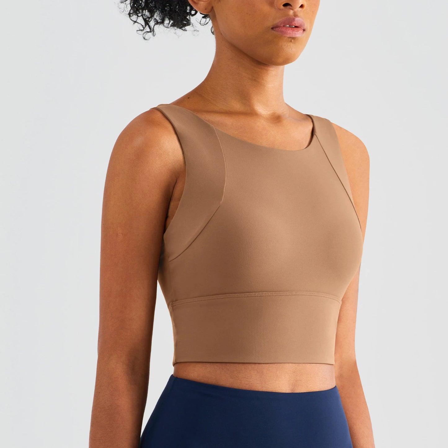 Nylon Women's Sports Bra - Stretchy Elastic Fitness Top - Various Colors