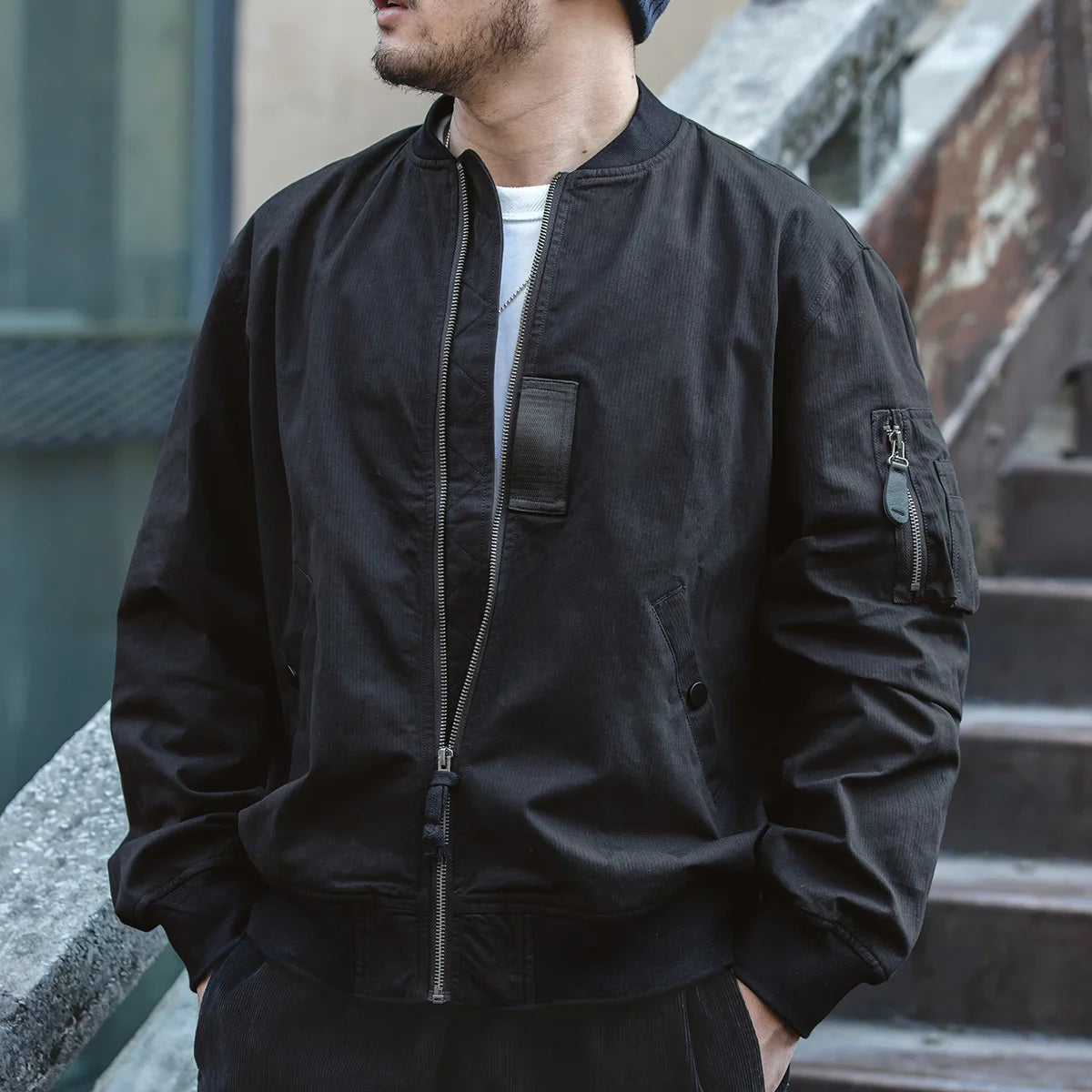 Men's Bomber Zipper Jacket -  Stylish Men's Casual Style Outwear