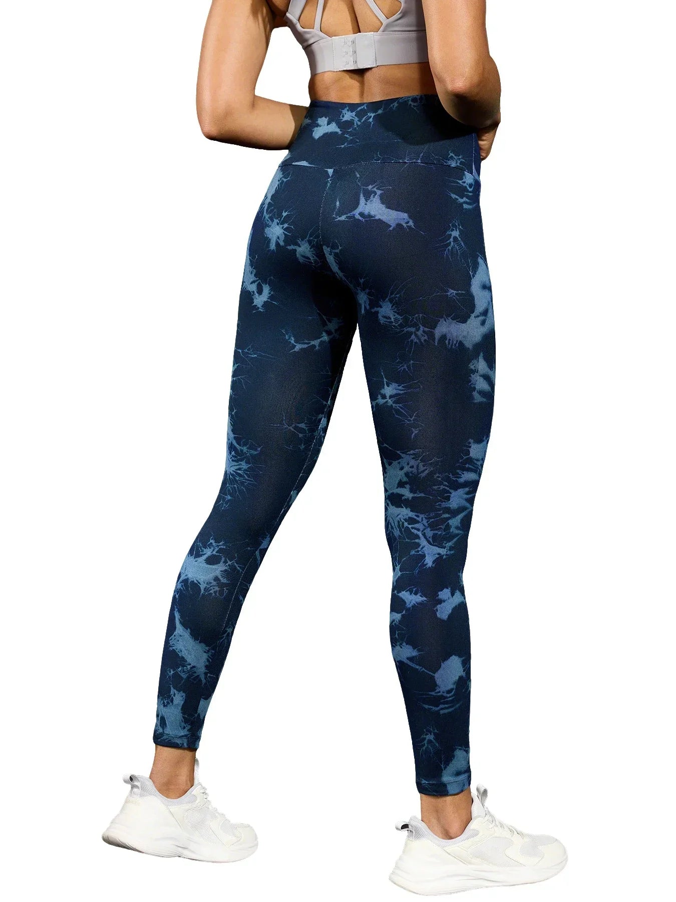 Seamless High-Waisted Tie-Dye Yoga Leggings – High Elasticity