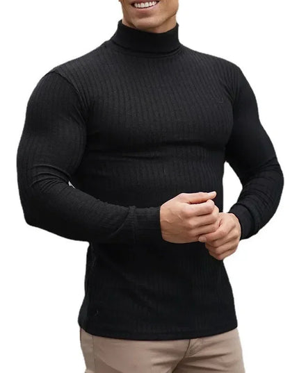 Men's Slim Fit Turtleneck Sweater – Thin Knit, Lightweight Men's Sweater