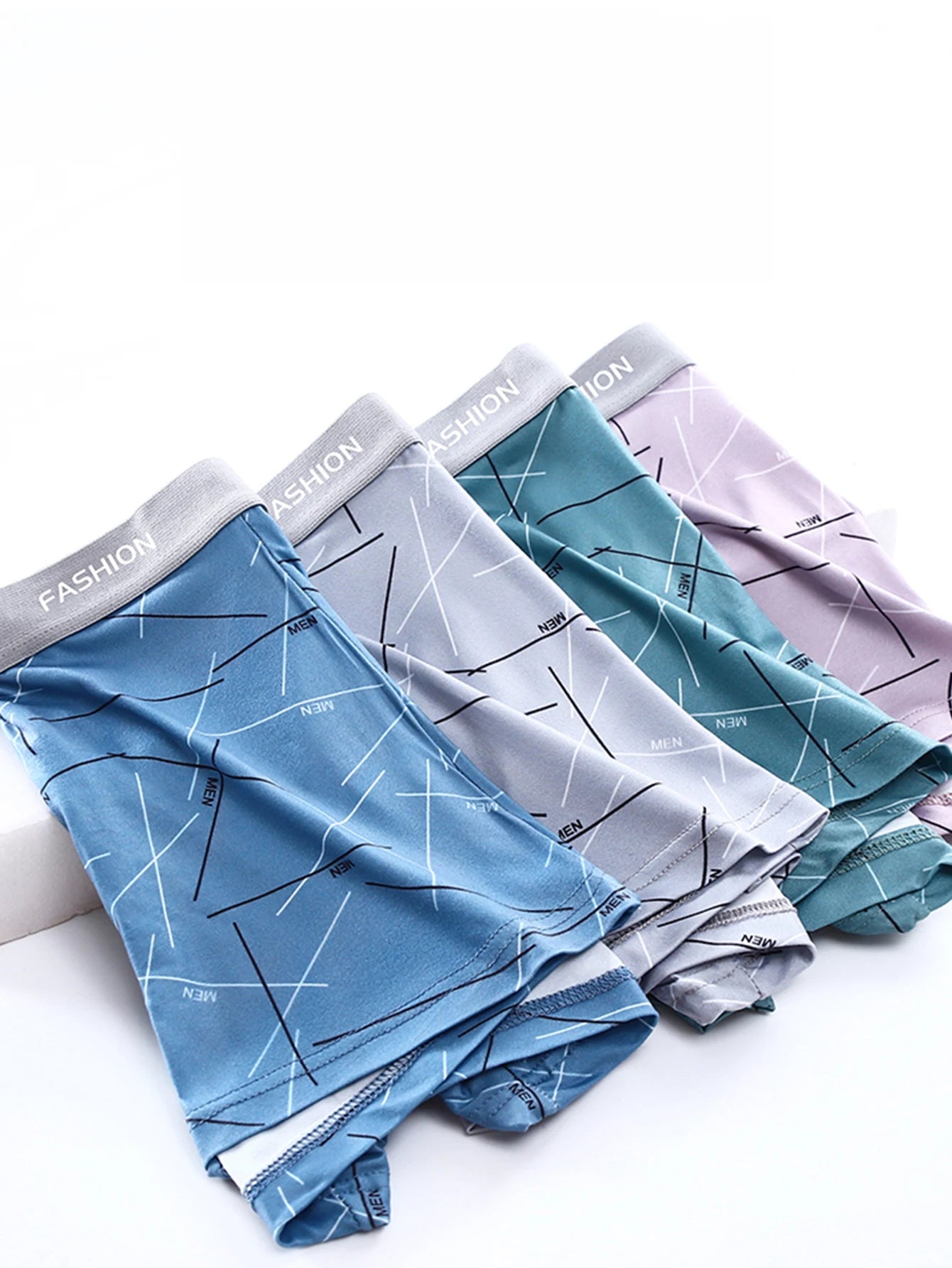 4-Pack Men's Comfortable Soft Boxer Briefs - Premium Quality, Breathable & Stylish Underwear