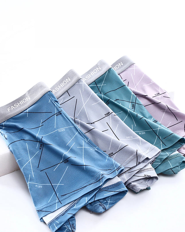 4-Pack Men's Comfortable Soft Boxer Briefs - Premium Quality, Breathable & Stylish Underwear